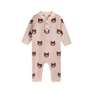 Bear Knit Long Romper
