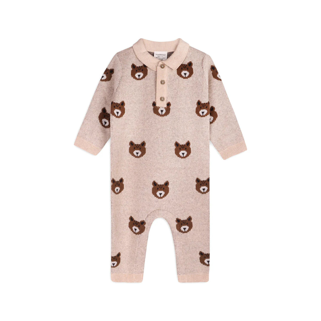 Bear Knit Long Romper