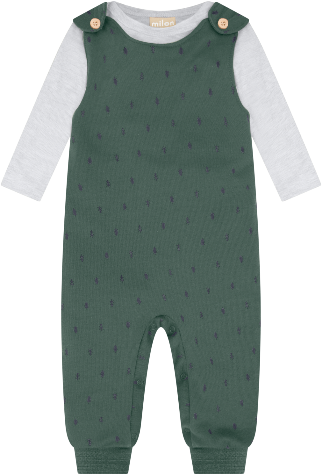 Trees Overall and Shirt Set