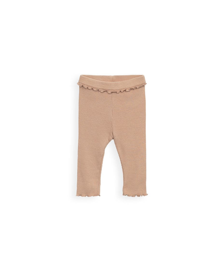 Ribbed Ruffle Leggings