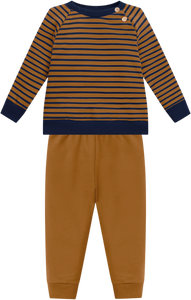 Navy Stripe Baby Boy Set