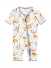 Load image into Gallery viewer, Sloth Shorts Romper
