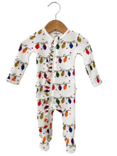 Load image into Gallery viewer, Christmas Lights Ruffle Footie
