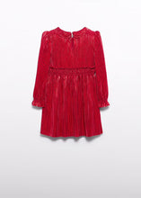 Load image into Gallery viewer, Girl Pleated Red Dress
