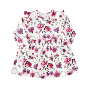 Pink Floral Cotton Modal Dress