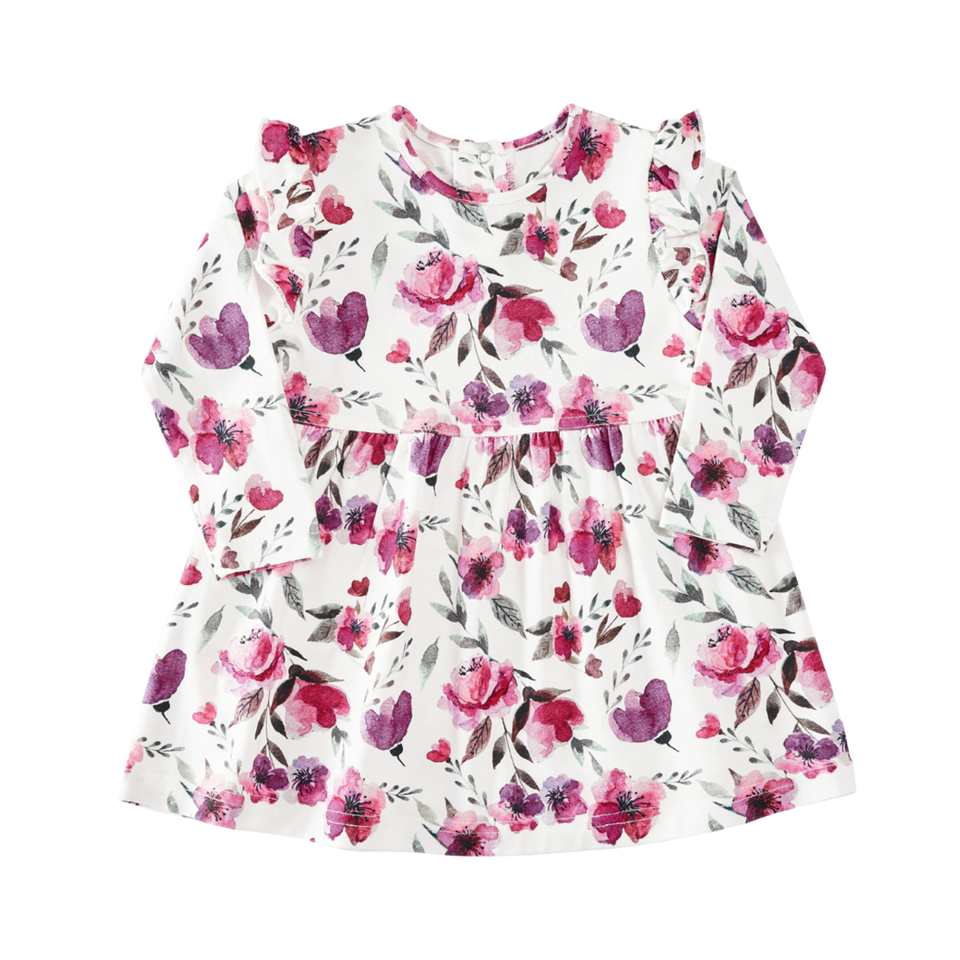 Pink Floral Cotton Modal Dress