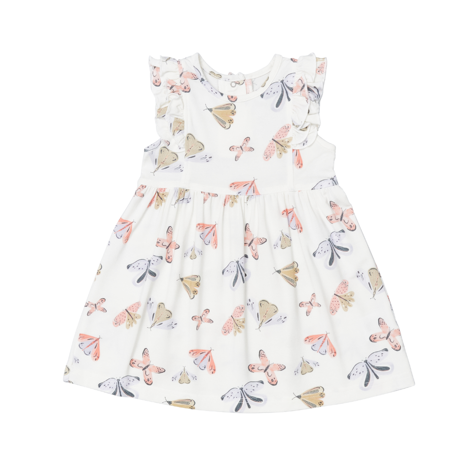Butterfly Ruffle Sleeve Dress
