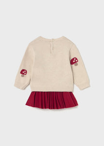 Baby Pleated Skirt and Sweater Set