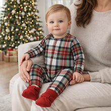 Load image into Gallery viewer, Plaid Zipper Romper

