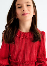 Load image into Gallery viewer, Girl Pleated Red Dress
