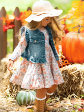 Load image into Gallery viewer, Denim Vest + Dress Set
