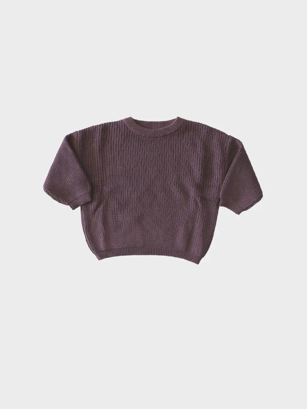 Plum Chunky Knit Sweater