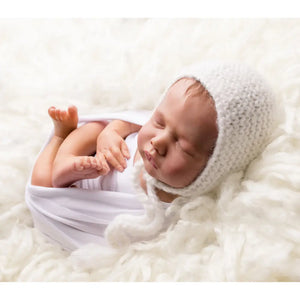Newborn Baby Angora Knit Bonnet