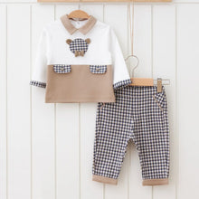 Load image into Gallery viewer, Plaid Bear Outfit Set
