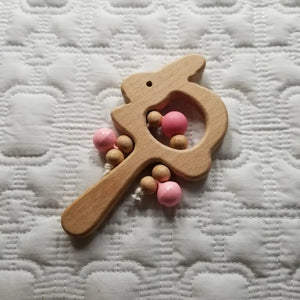 Wooden Bunny Rattle