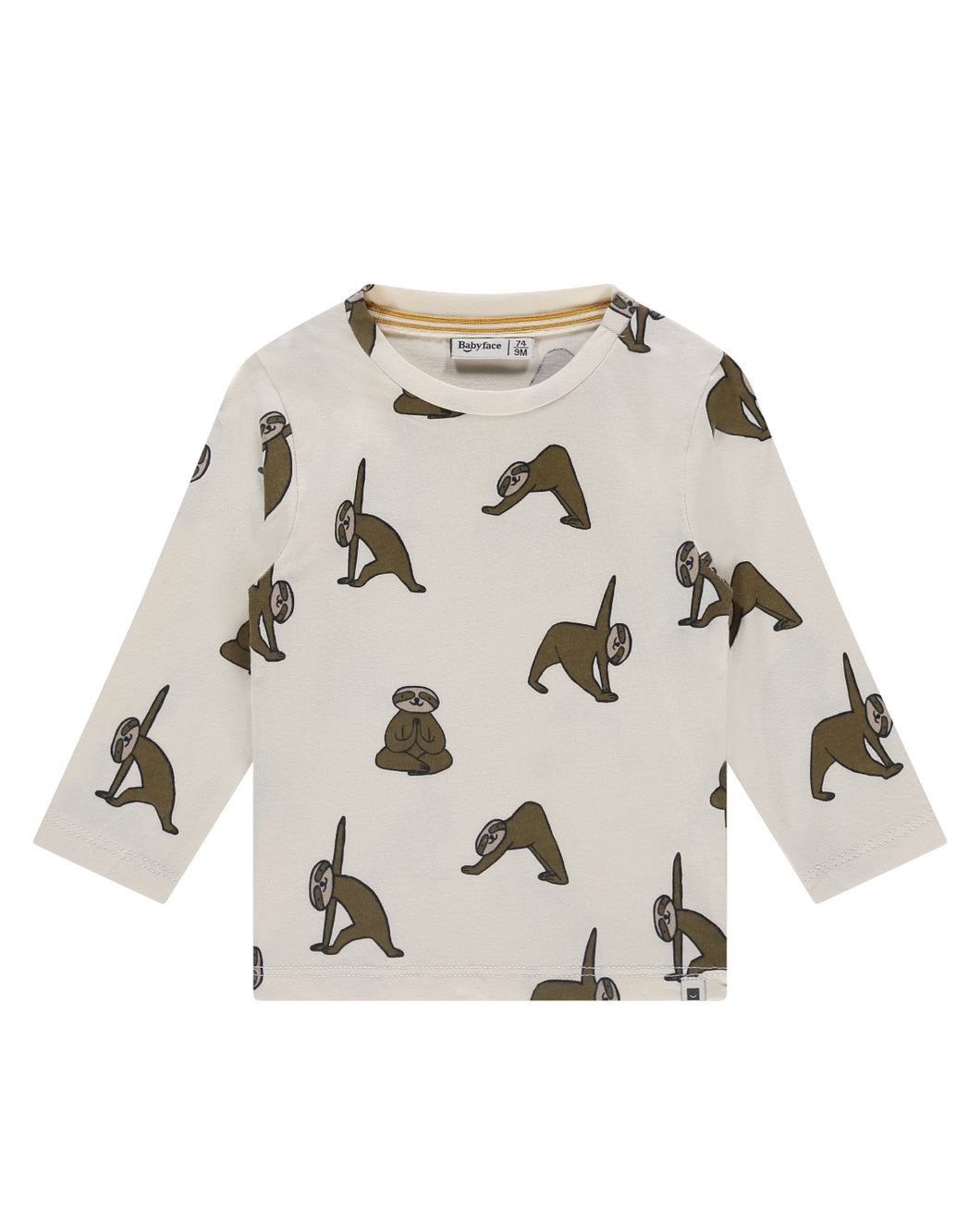 Yoga Sloth Top-Cream