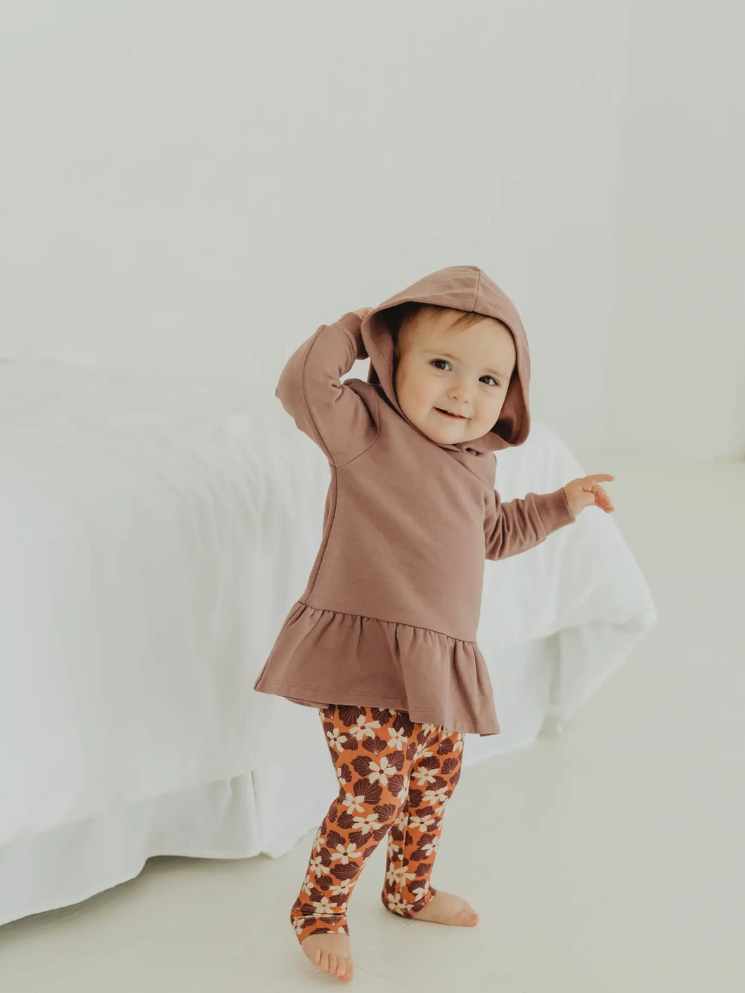 Girls Fleece Peplum Top & Legging