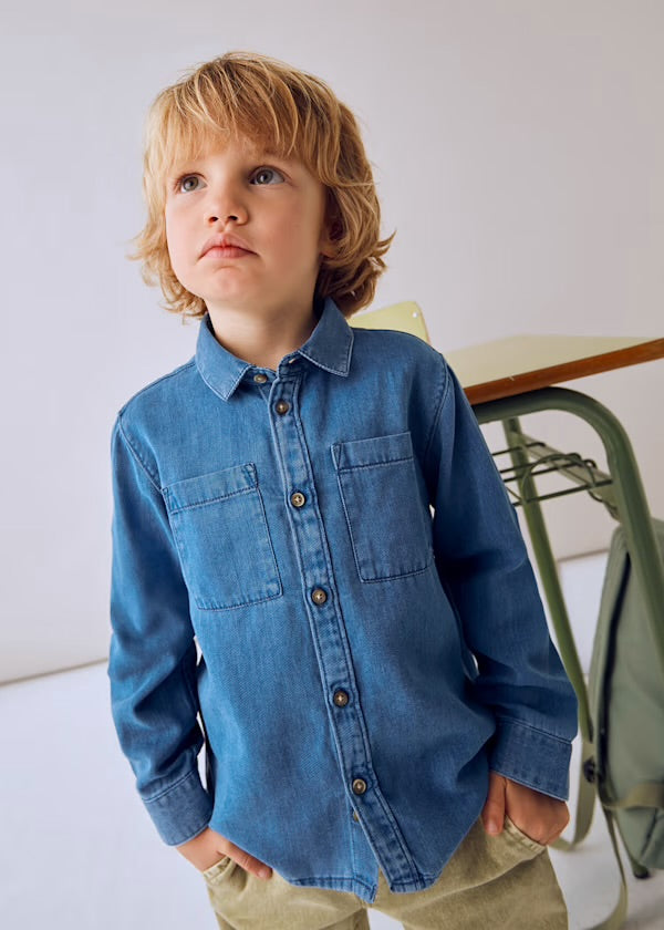 Boys Denim Button Up