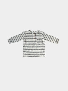Boy's Black Stripe Henley