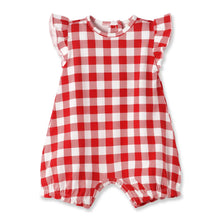 Load image into Gallery viewer, Red Gingham Romper
