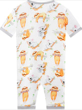 Load image into Gallery viewer, Sloth Shorts Romper
