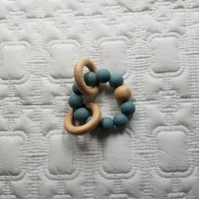 Load image into Gallery viewer, Silicone Beech Wood Bracelet Rattle Teether
