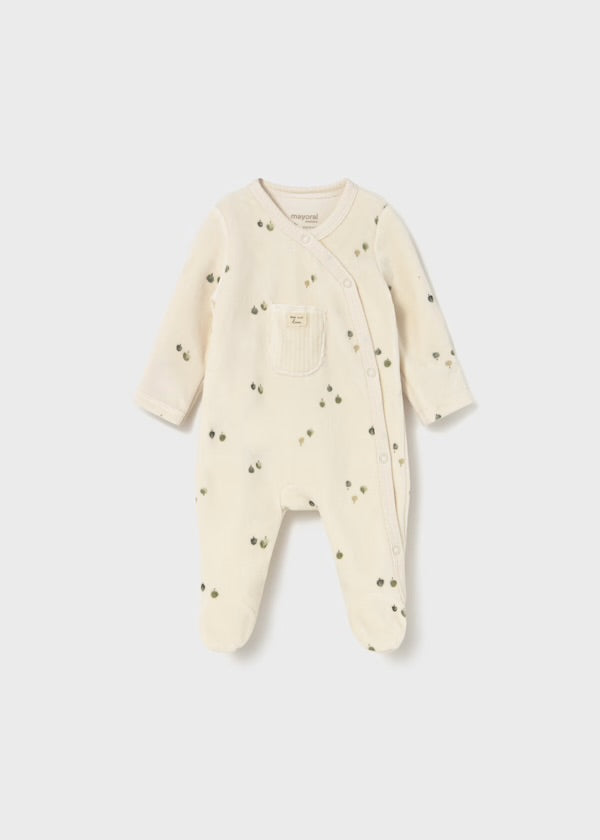 Velour Footed Romper