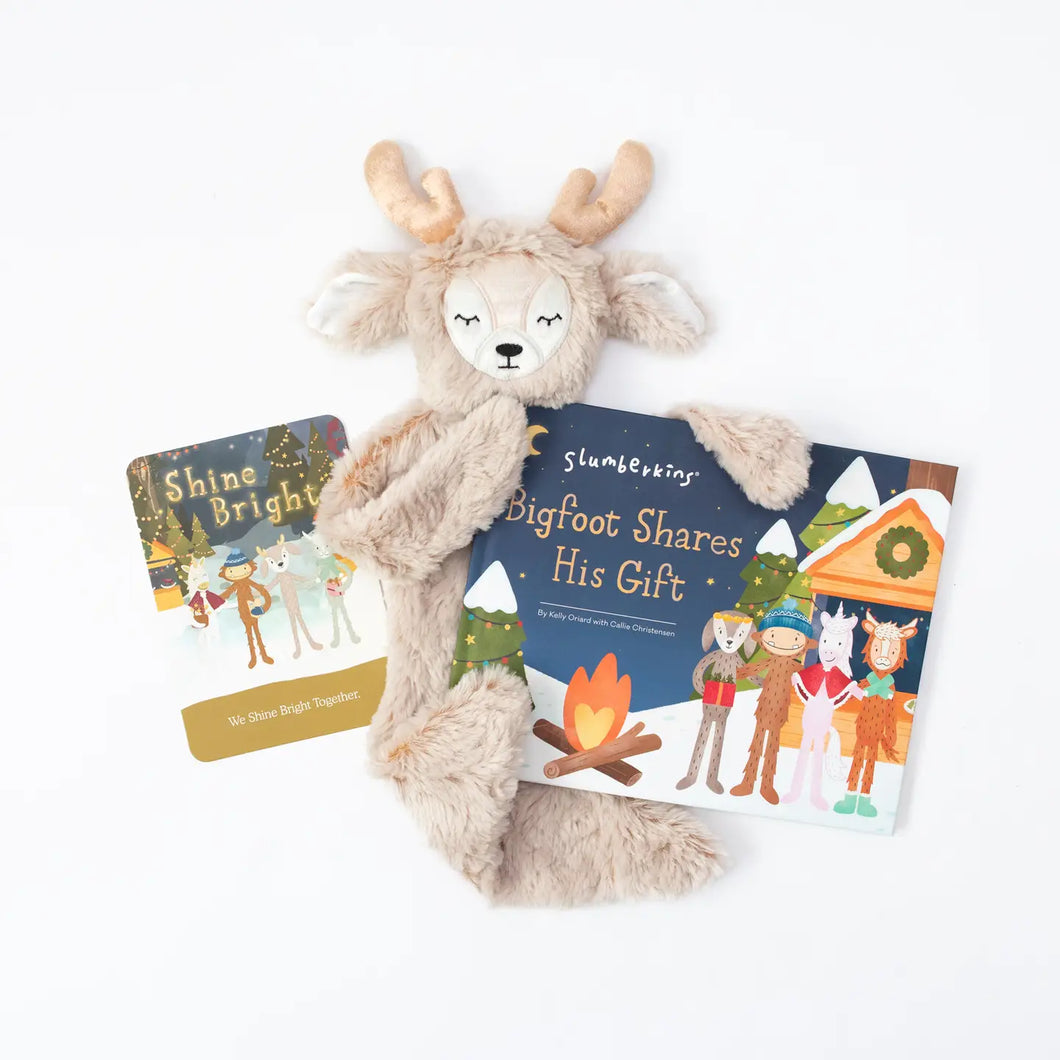 Shine Bright Ibex Plush Snuggler + Holiday Book Set