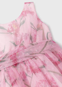Floral Printed Tulle Dress