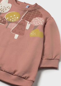 Baby Fleece Dress with Trees