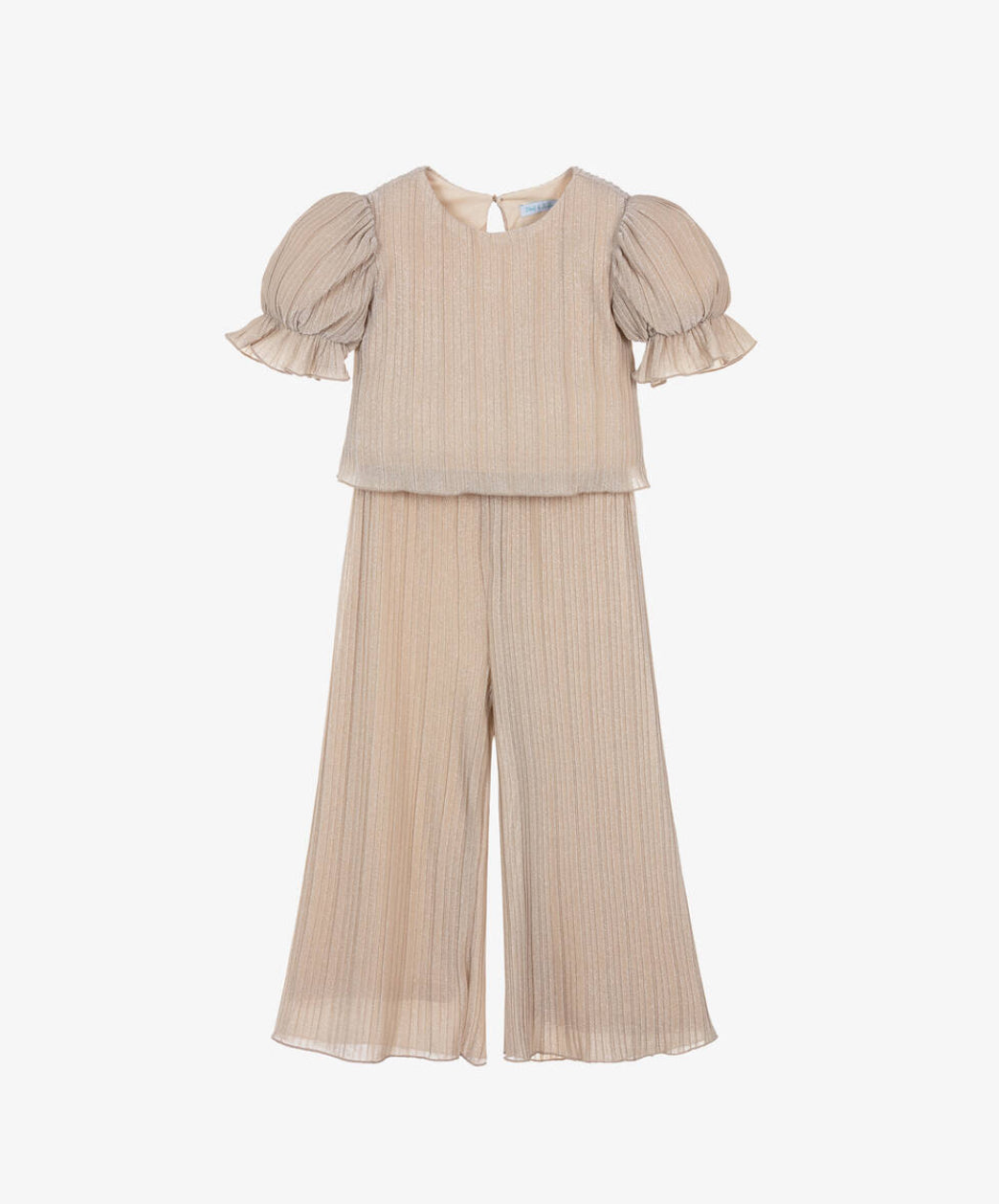 Gold Pleated Pant Set