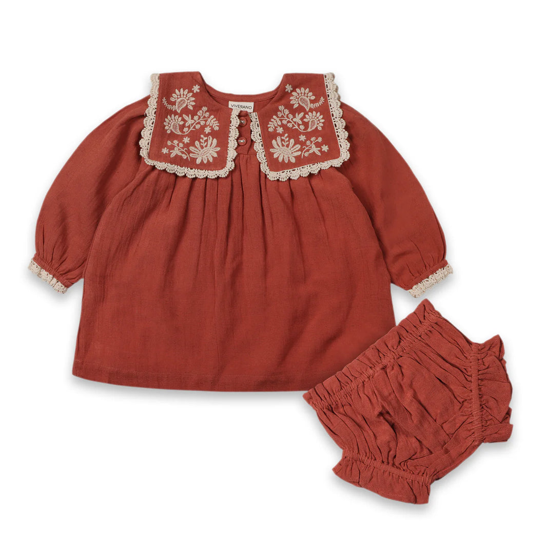 Sola Embroidered Dress & Bloomer