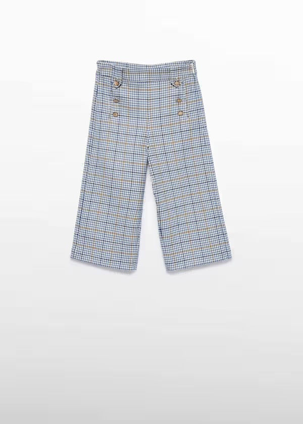 Girl Plaid Culotte Pants