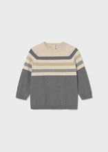 Load image into Gallery viewer, Grey/Beige Striped Sweater
