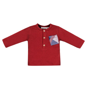 Red Pocket Long Sleeve