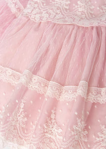 Baby Pink Tulle Plumeti Dress