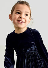 Load image into Gallery viewer, Girl Pleated Velvet Dress

