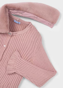 Detachable Faux Fur Cardigan