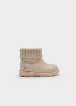 Load image into Gallery viewer, Baby Leather And Knit Biker Ankle Boots
