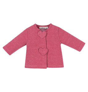 Pink Knit Heart Jacket