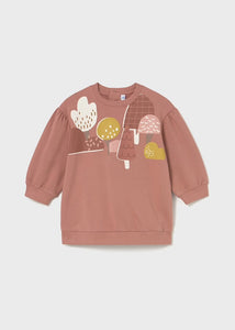 Baby Fleece Dress with Trees