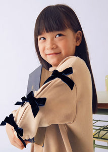 Navy Bow Sweatshirt Set