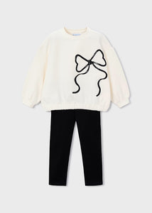 Girl Printed Sweatshirt and Leggings Set