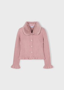 Detachable Faux Fur Cardigan