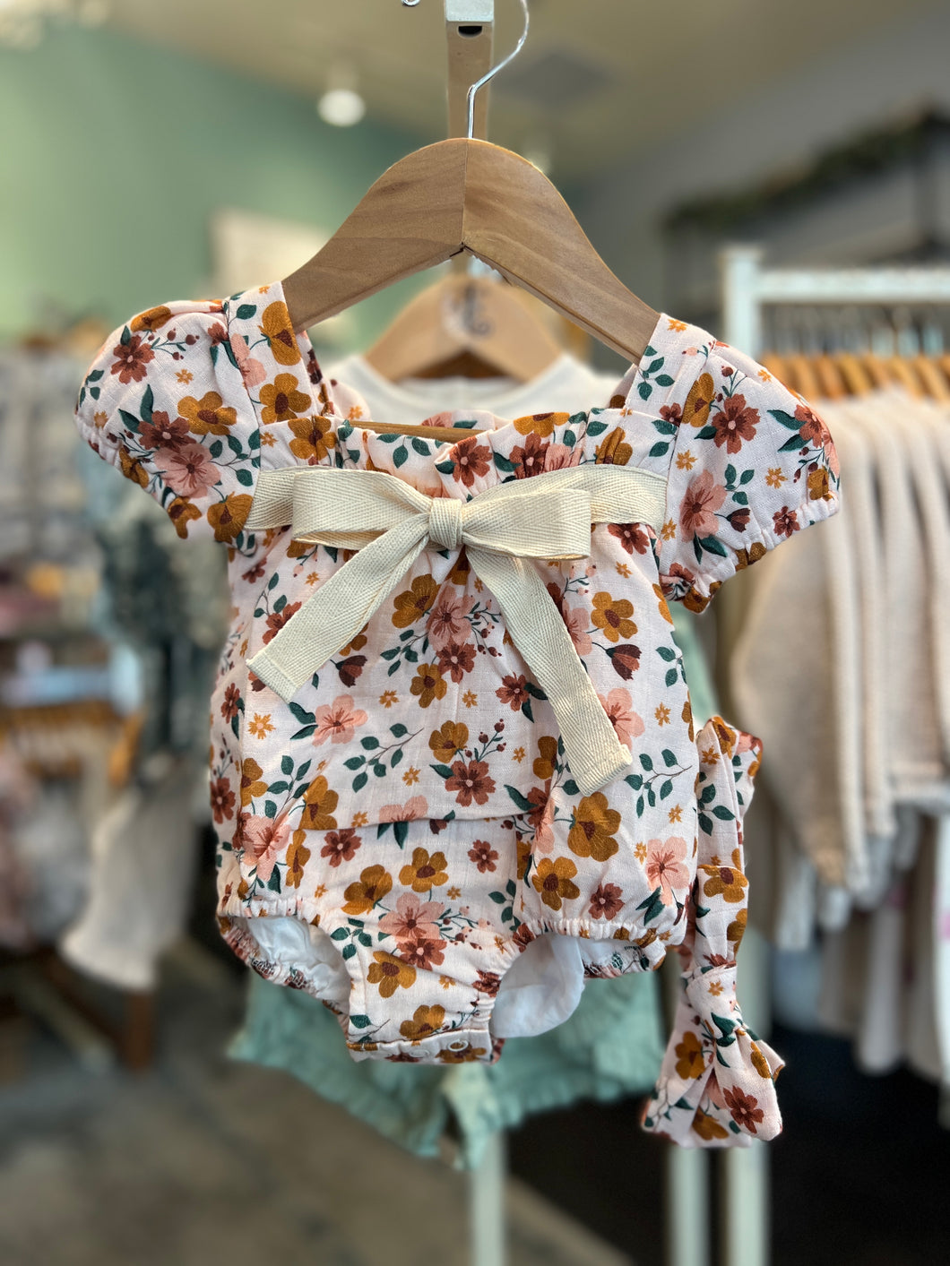 Summer Floral Bubble Romper