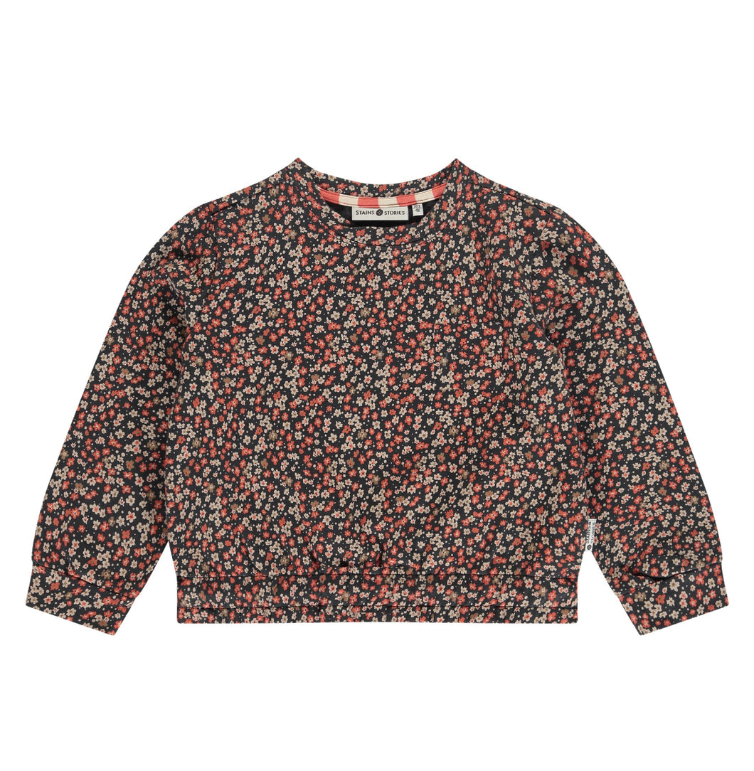 Girls Floral Sweatshirt