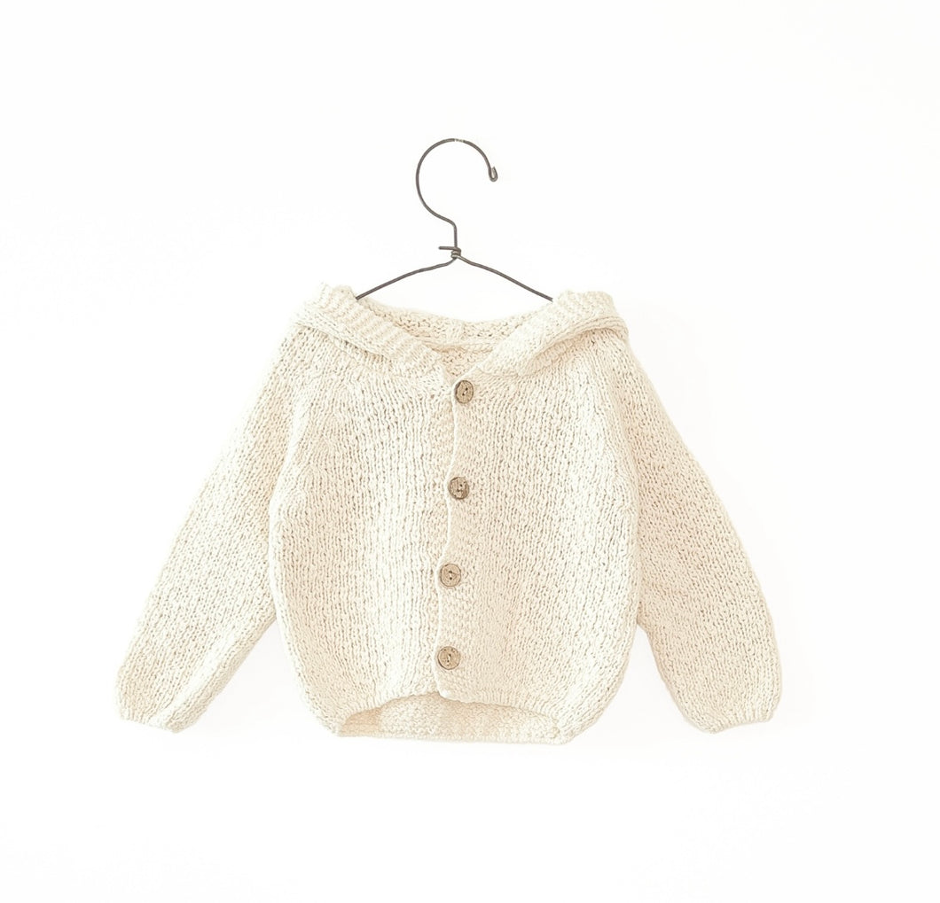 Knitted Button Hoodie