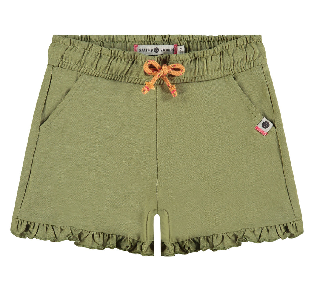Girls Olive Shorts