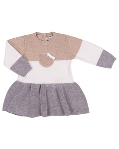 Striped Teddy Bear Wool Dress