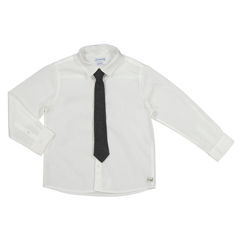 White Shirt with Tie